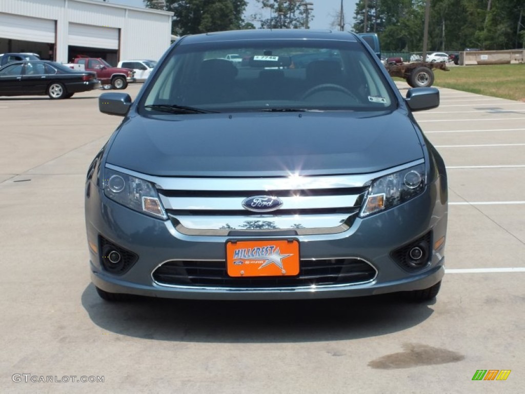 2012 Fusion SE - Steel Blue Metallic / Charcoal Black photo #10