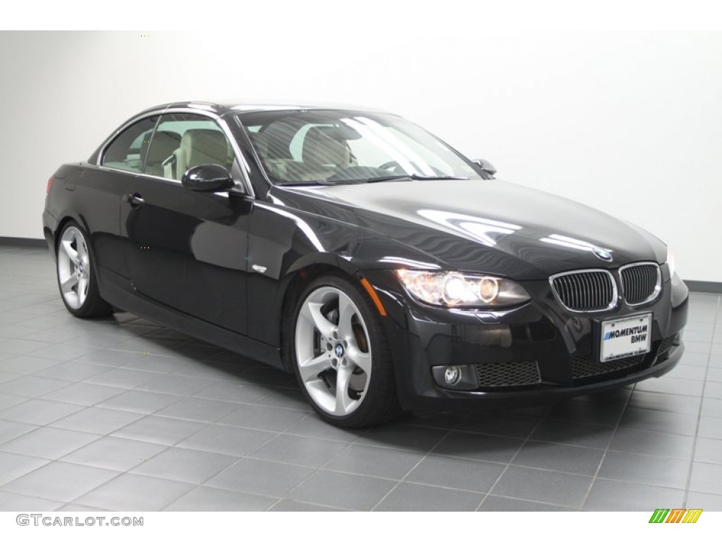 2008 3 Series 335i Convertible - Jet Black / Cream Beige photo #1