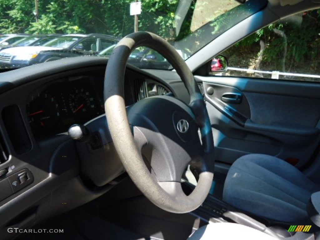 2004 Elantra GLS Sedan - Crimson Dark Red / Gray photo #12