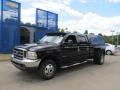 Black 2002 Ford F350 Super Duty XLT Crew Cab 4x4 Dually
