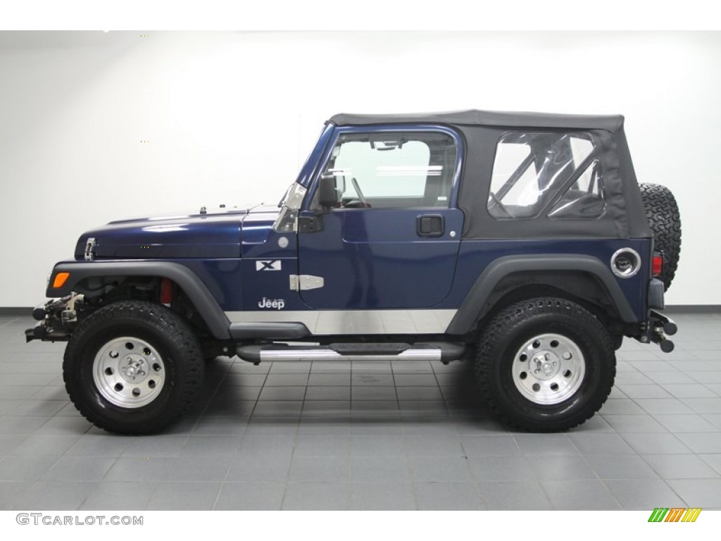 2004 Wrangler X 4x4 - Patriot Blue Pearl / Dark Slate Gray photo #2