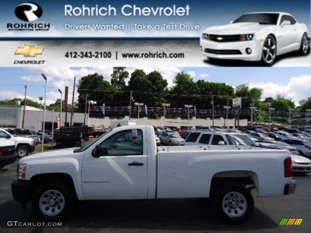 2009 Silverado 1500 Regular Cab - Summit White / Dark Titanium photo #1