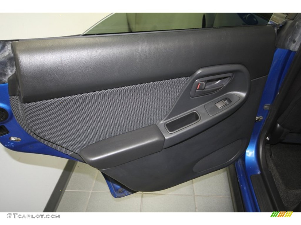 2004 Subaru Impreza WRX Sedan Dark Gray Door Panel Photo #67162193