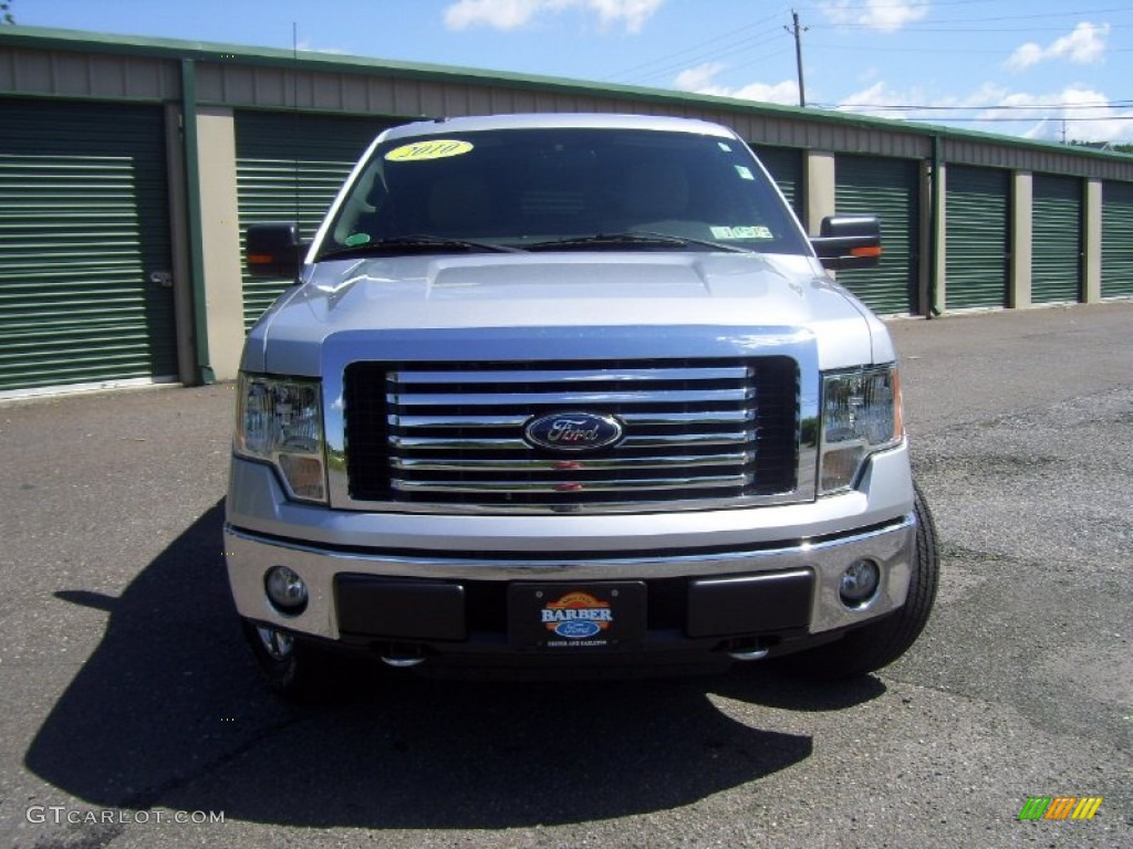 2010 F150 Lariat SuperCab 4x4 - Ingot Silver Metallic / Medium Stone photo #2