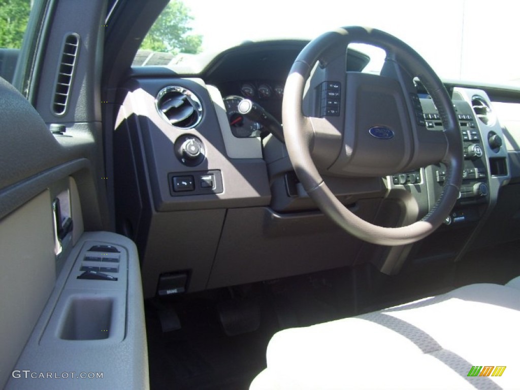 2010 F150 Lariat SuperCab 4x4 - Ingot Silver Metallic / Medium Stone photo #8