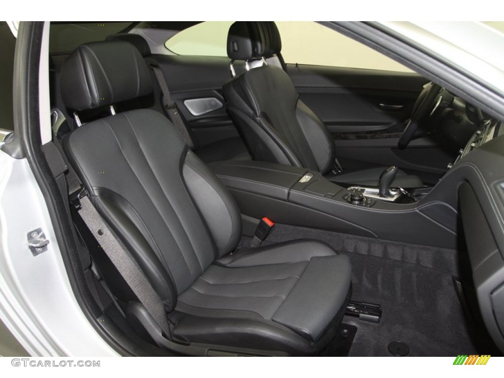 Black Nappa Leather Interior 2012 BMW 6 Series 650i Coupe Photo #67163672