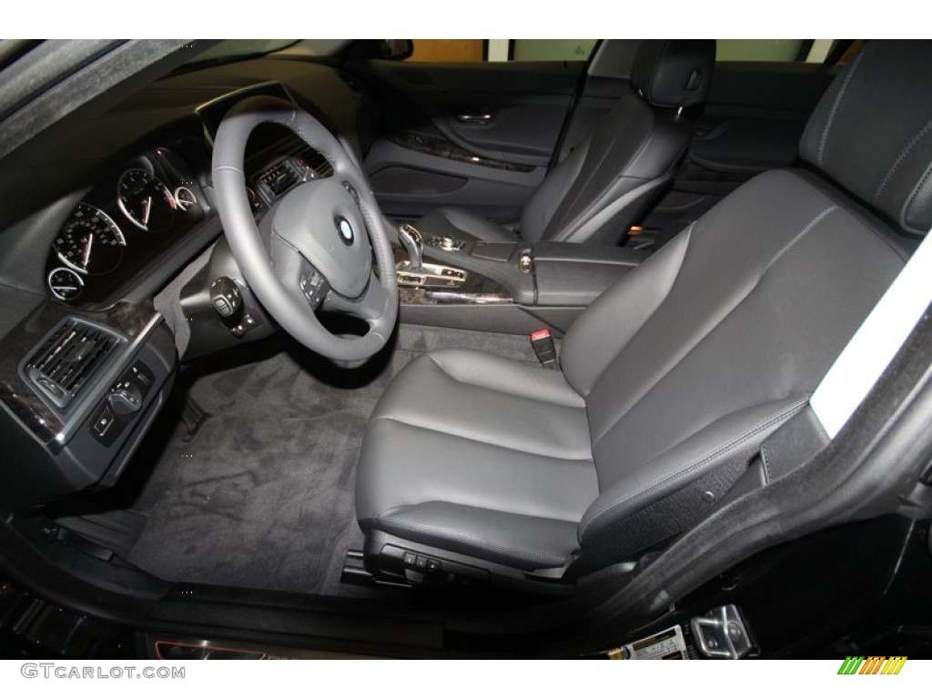 Black Interior 2013 BMW 6 Series 640i Gran Coupe Photo #67165481