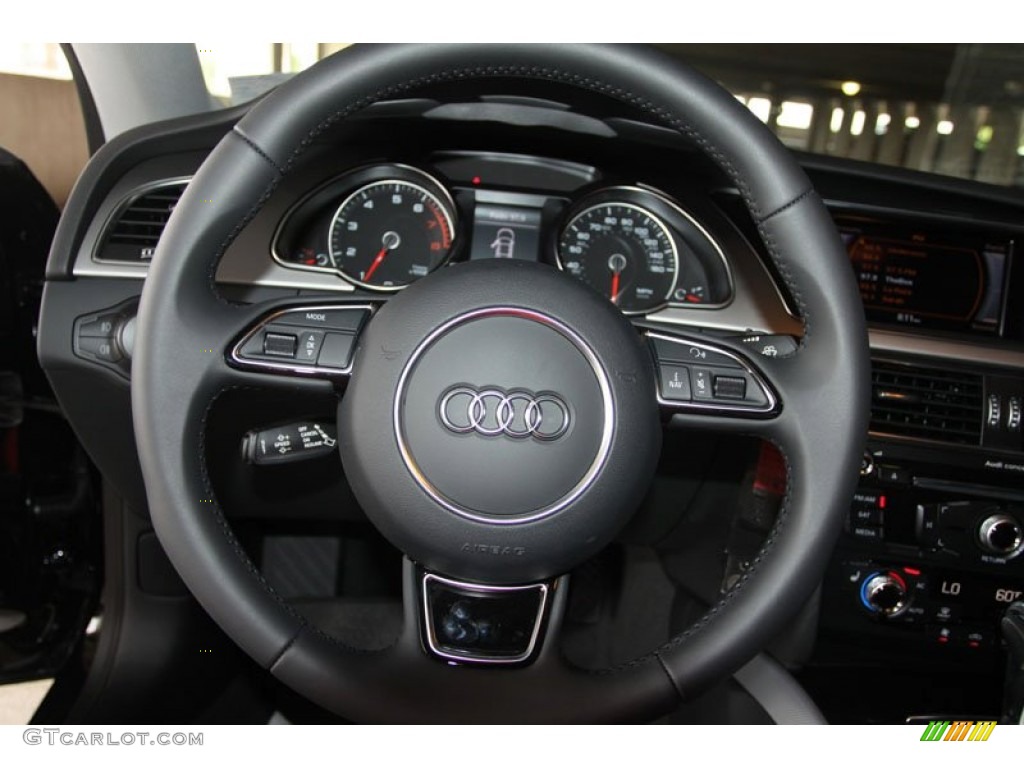 2013 Audi A5 2.0T quattro Coupe Black Steering Wheel Photo #67166642