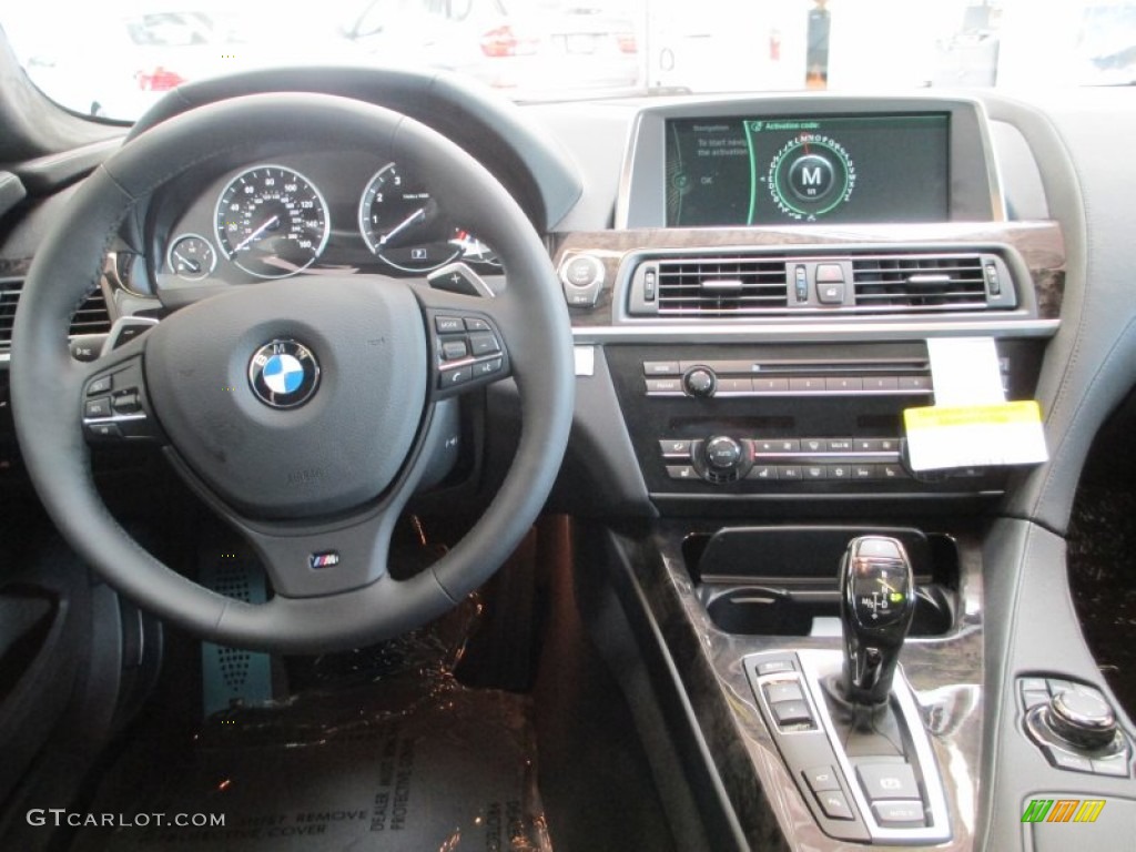 2013 BMW 6 Series 640i Gran Coupe Black Dashboard Photo #67168490