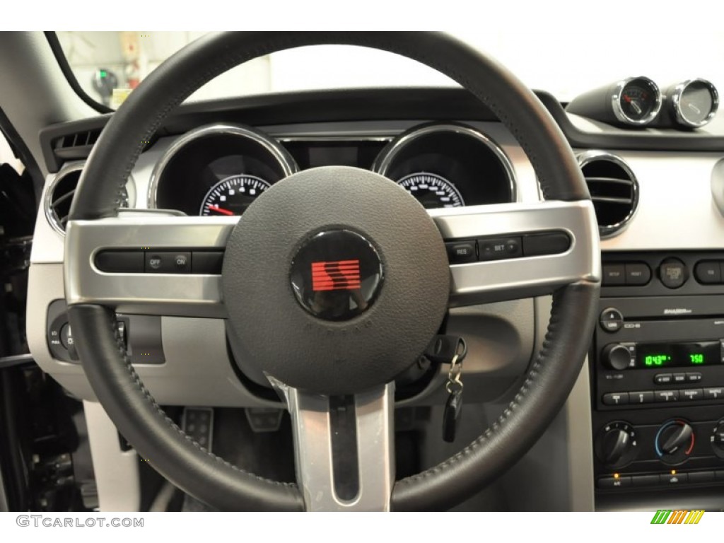 2006 Ford Mustang Saleen S281 Supercharged Coupe Dark Charcoal Steering Wheel Photo #67170980