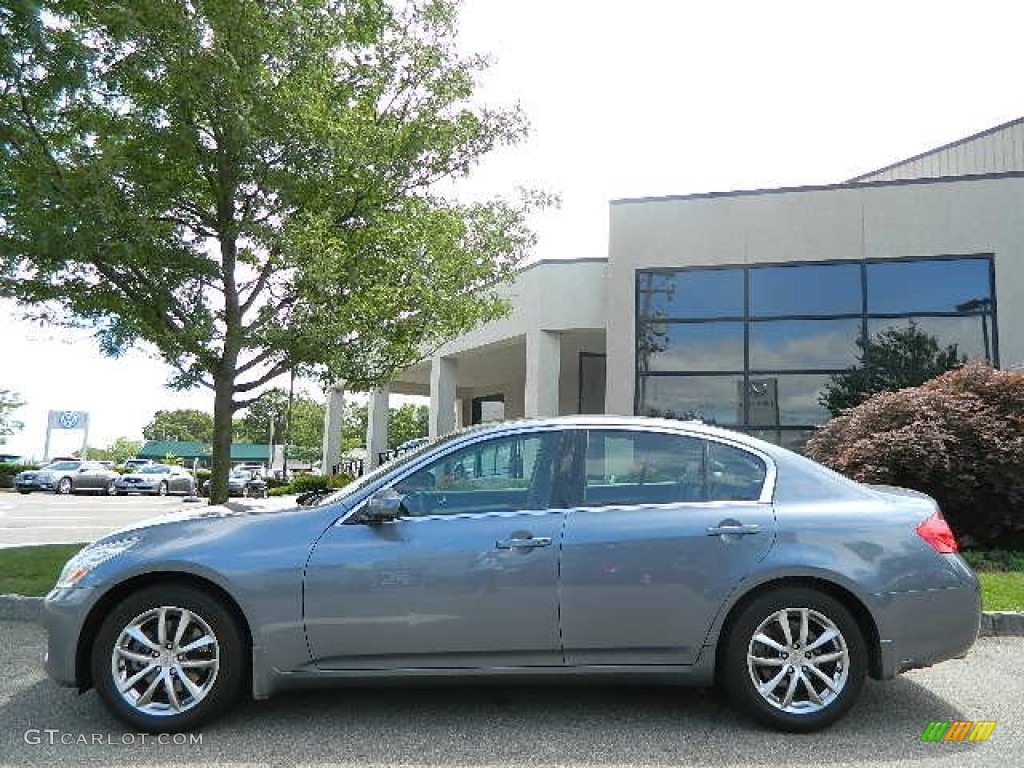 2008 G 35 x Sedan - Lakeshore Slate Light Blue / Graphite photo #4