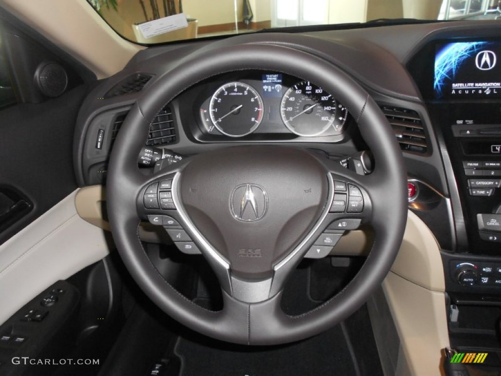 2013 Acura ILX 2.0L Premium Parchment Steering Wheel Photo #67174487