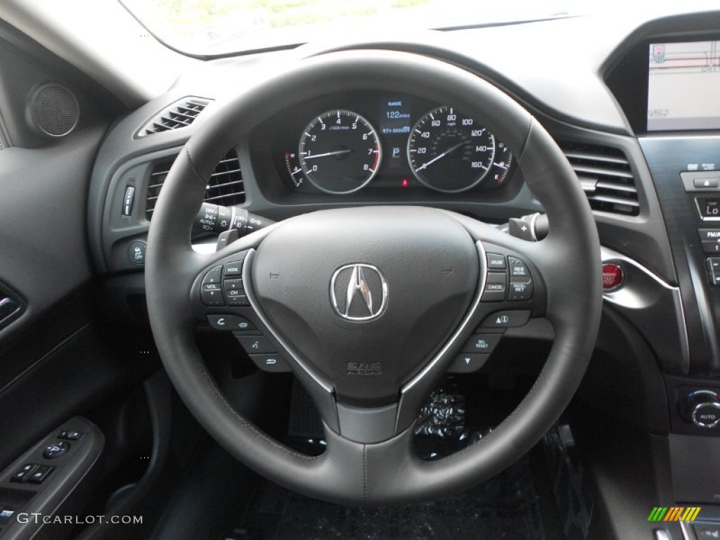 2013 Acura ILX 2.0L Ebony Steering Wheel Photo #67175006