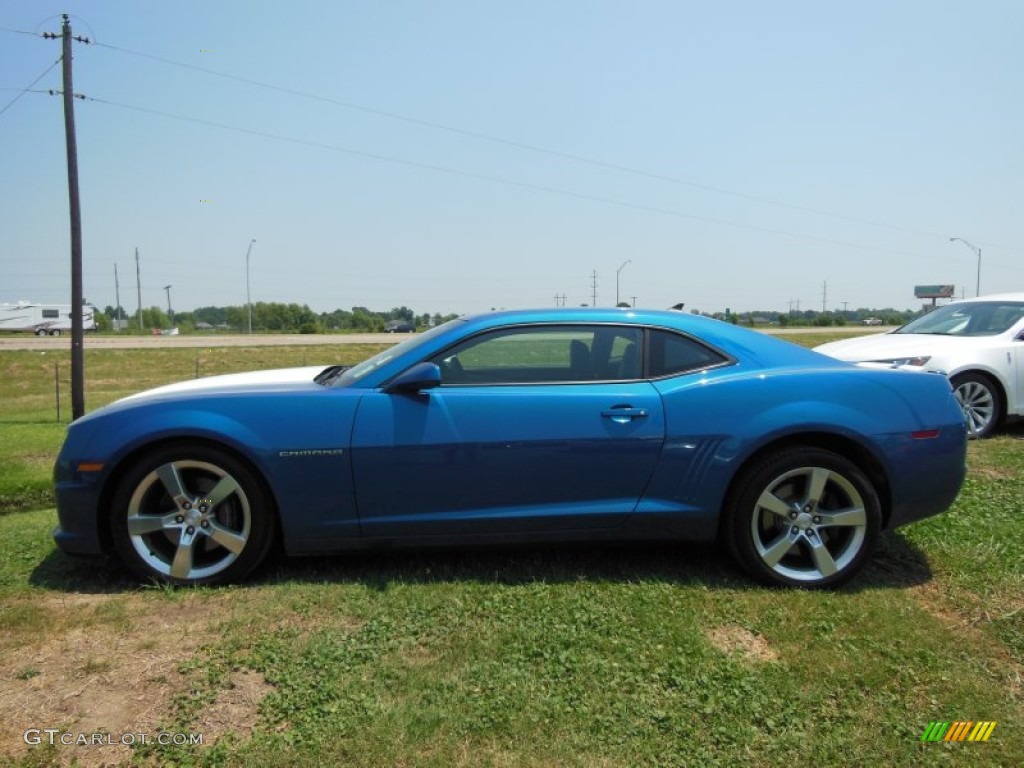 2010 Camaro SS/RS Coupe - Aqua Blue Metallic / Black photo #5