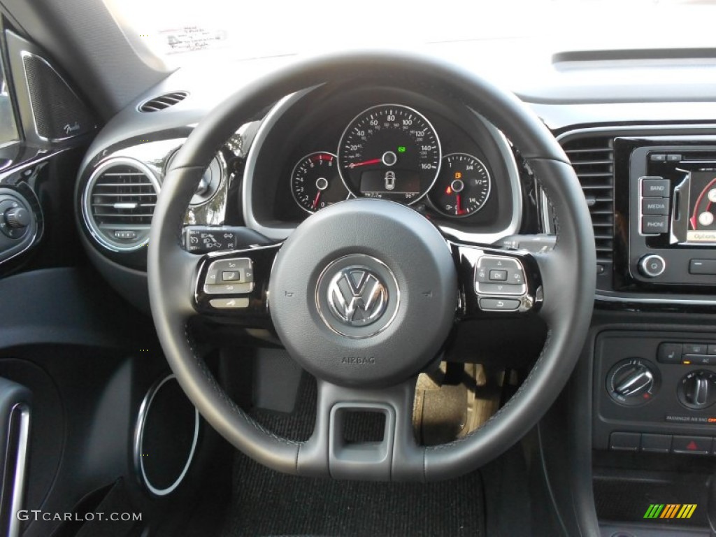 2012 Volkswagen Beetle 2.5L Titan Black Steering Wheel Photo #67176236