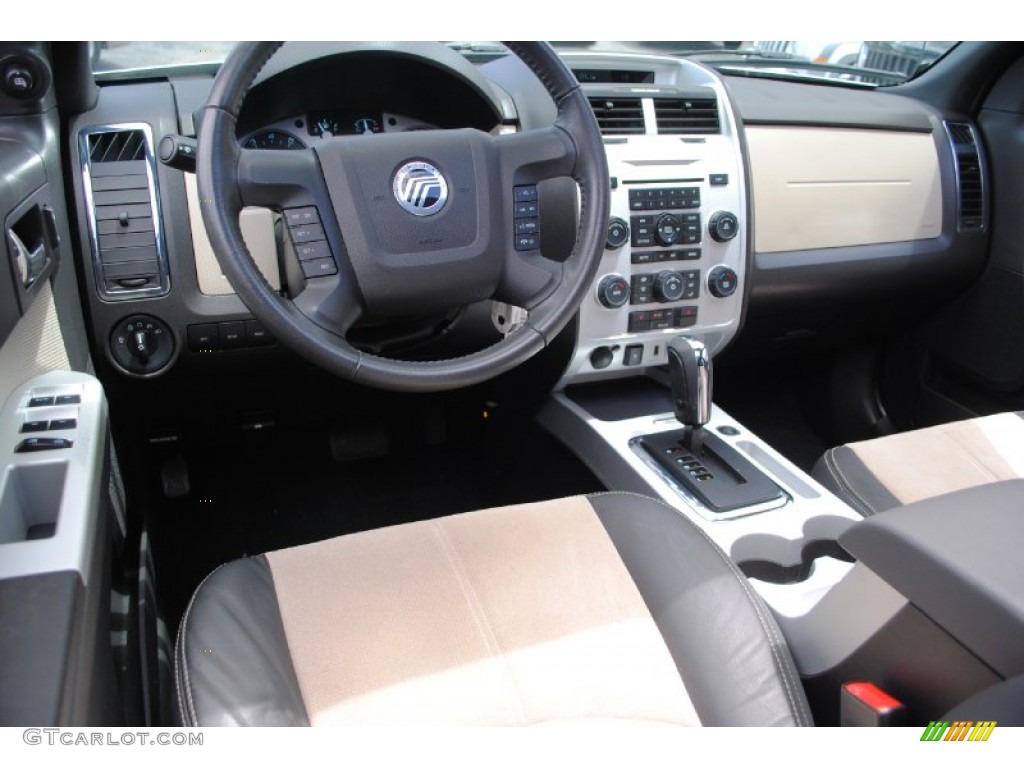 Black/Stone Alcantara Interior 2010 Mercury Mariner I4 Premier 4WD Photo #67176830