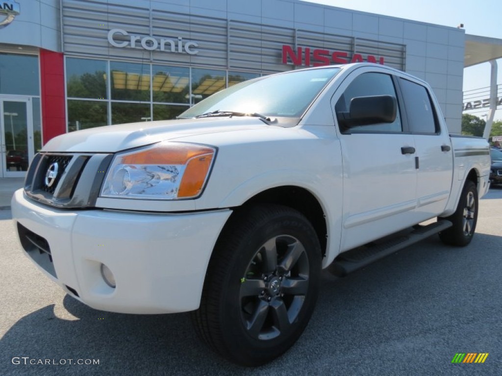 Blizzard White Nissan Titan