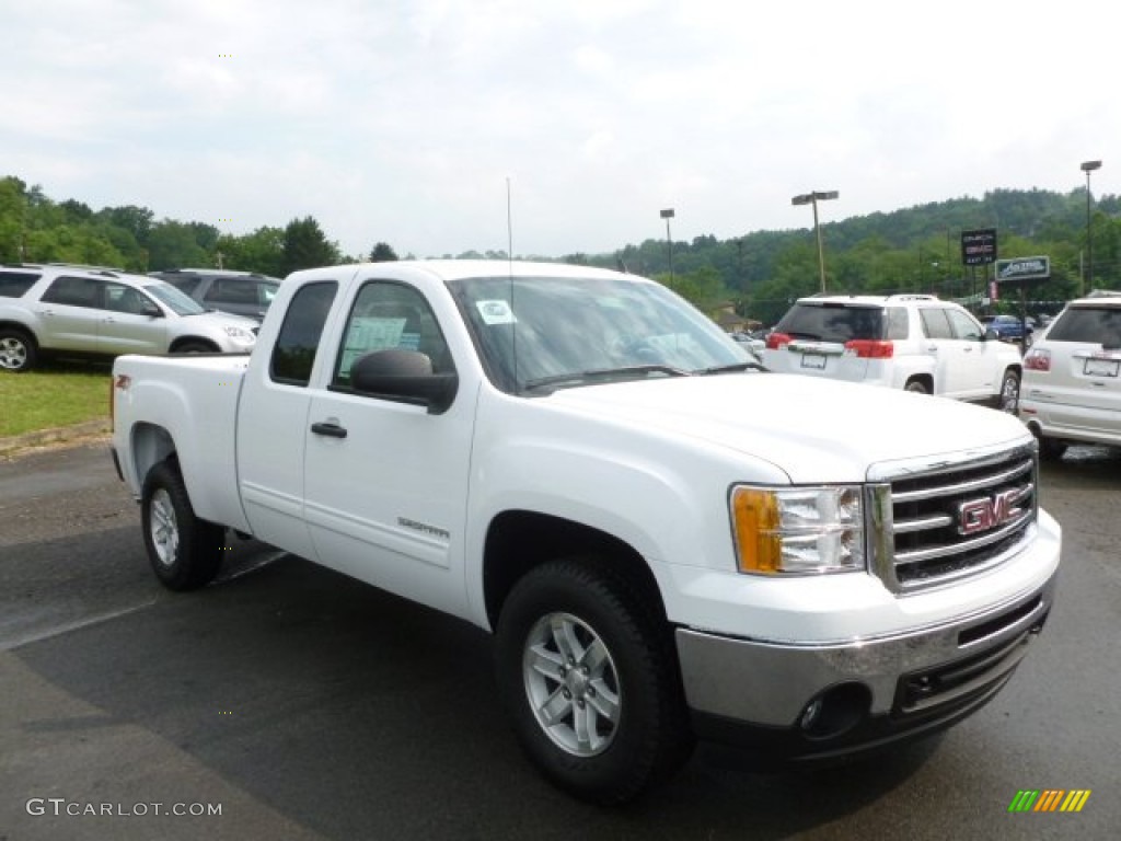 2012 Sierra 1500 SLE Extended Cab 4x4 - Summit White / Ebony photo #1