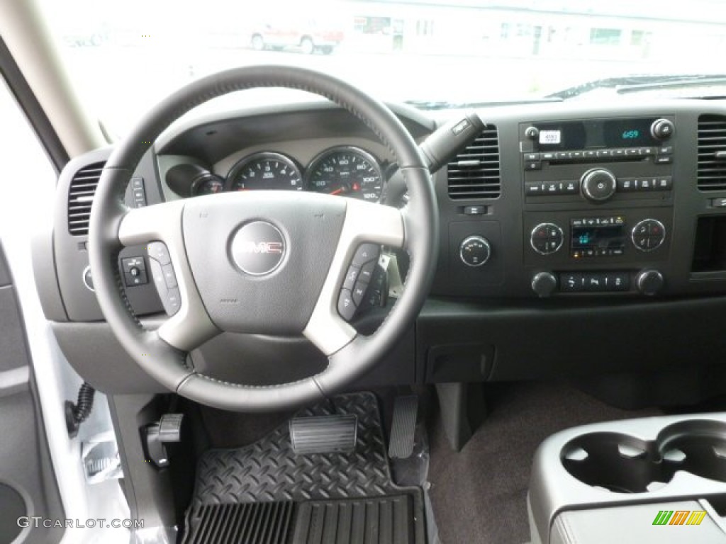 2012 Sierra 1500 SLE Extended Cab 4x4 - Summit White / Ebony photo #15