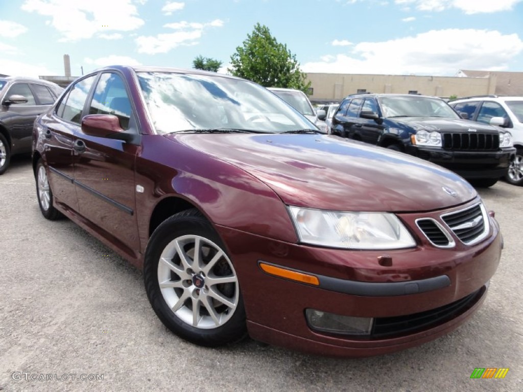 2004 9-3 Arc Sedan - Merlot Red Metallic / Parchment photo #1