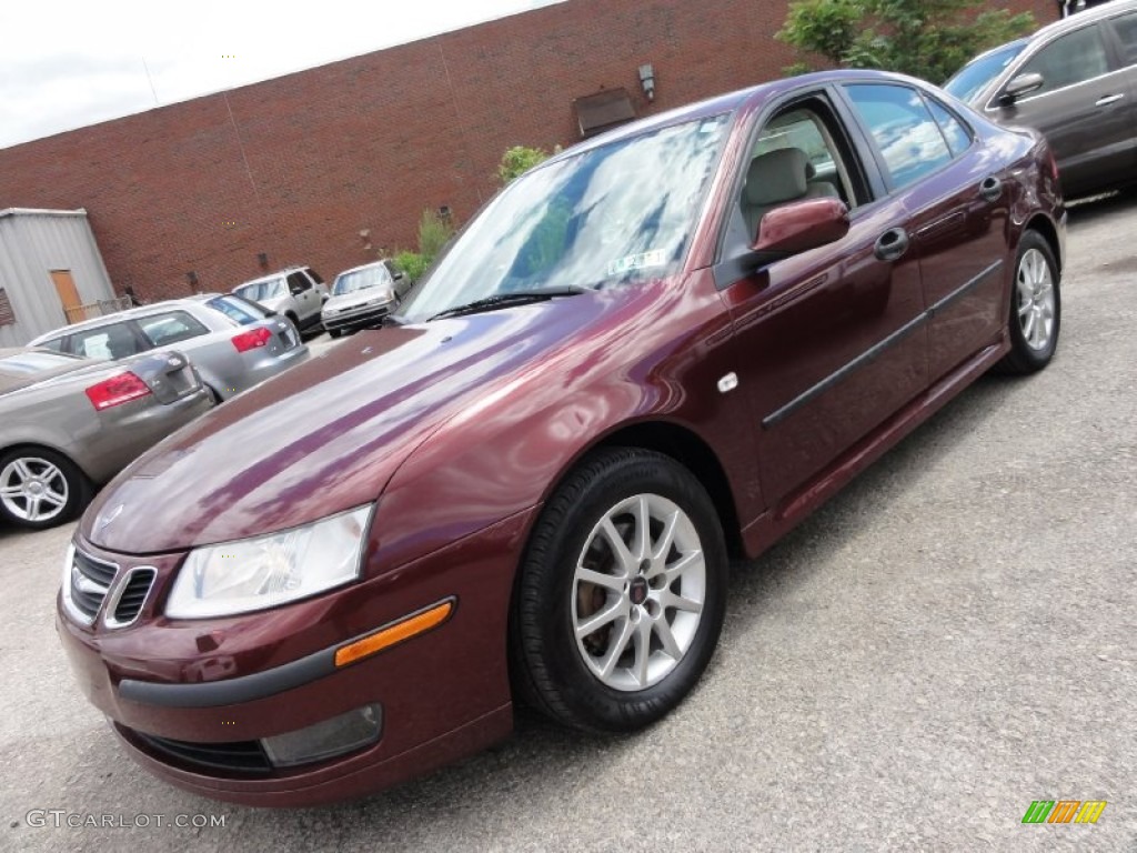 2004 9-3 Arc Sedan - Merlot Red Metallic / Parchment photo #3