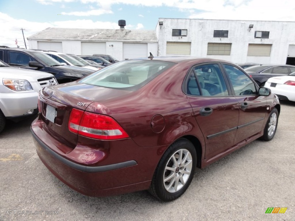 2004 9-3 Arc Sedan - Merlot Red Metallic / Parchment photo #9