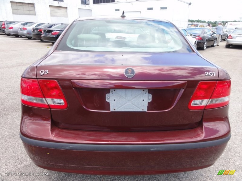 2004 9-3 Arc Sedan - Merlot Red Metallic / Parchment photo #10