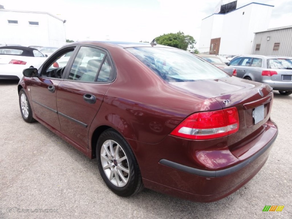 2004 9-3 Arc Sedan - Merlot Red Metallic / Parchment photo #11