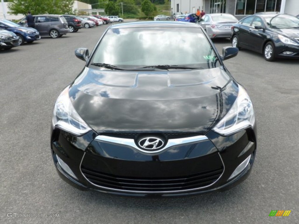 2012 Veloster  - Ultra Black / Gray photo #2
