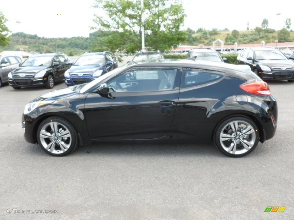 2012 Veloster  - Ultra Black / Gray photo #4