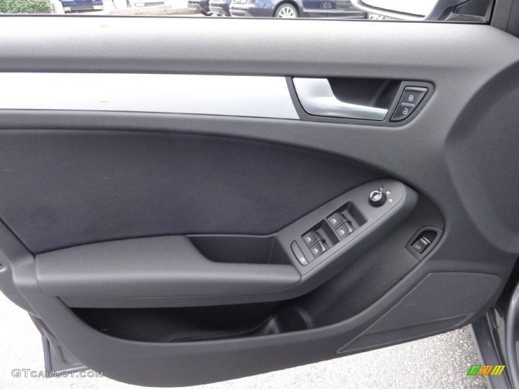 2012 Audi A4 2.0T quattro Avant Black Door Panel Photo #67179812