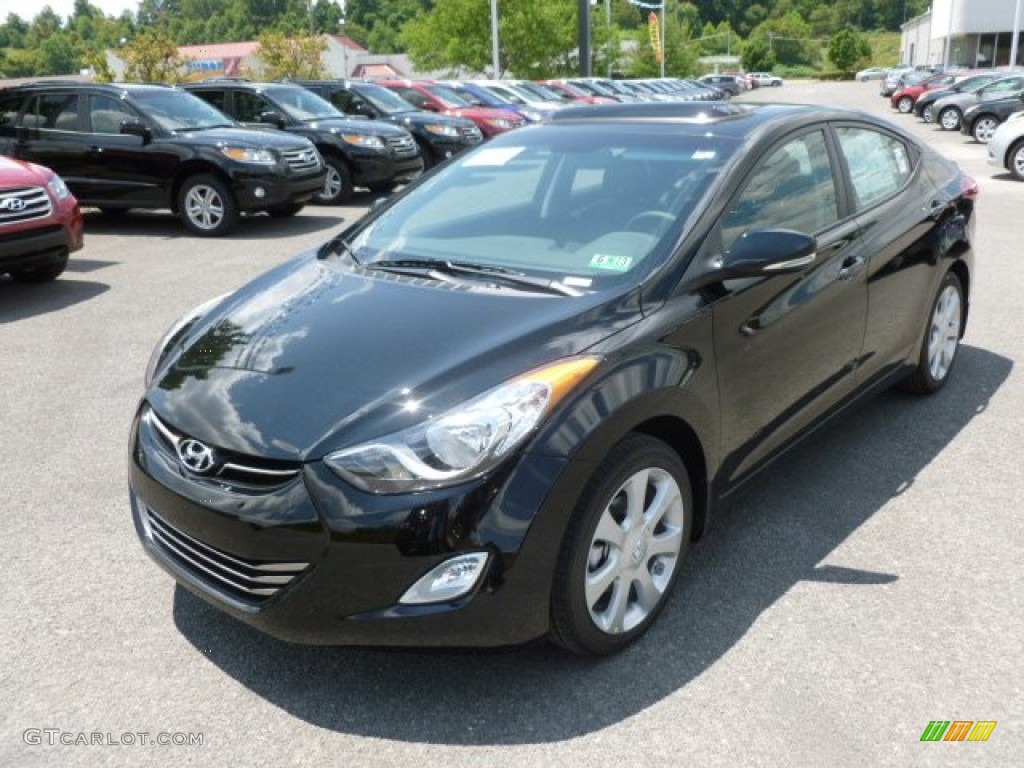 2013 Elantra Limited - Black / Black photo #3