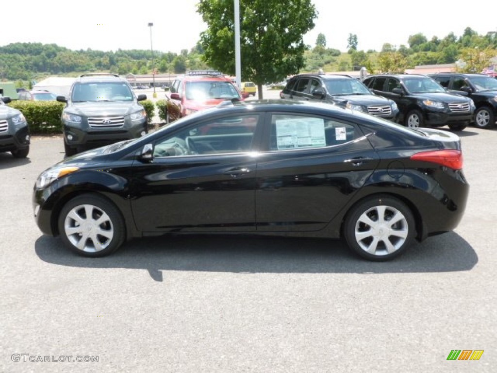 2013 Elantra Limited - Black / Black photo #4
