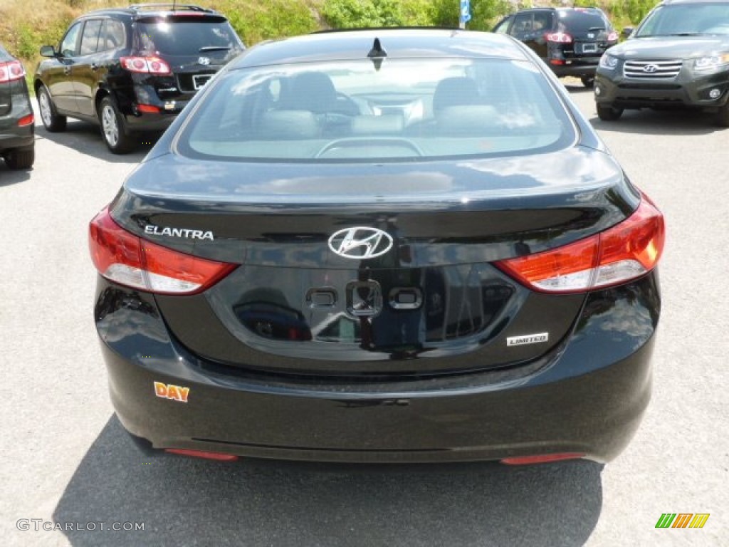 2013 Elantra Limited - Black / Black photo #6