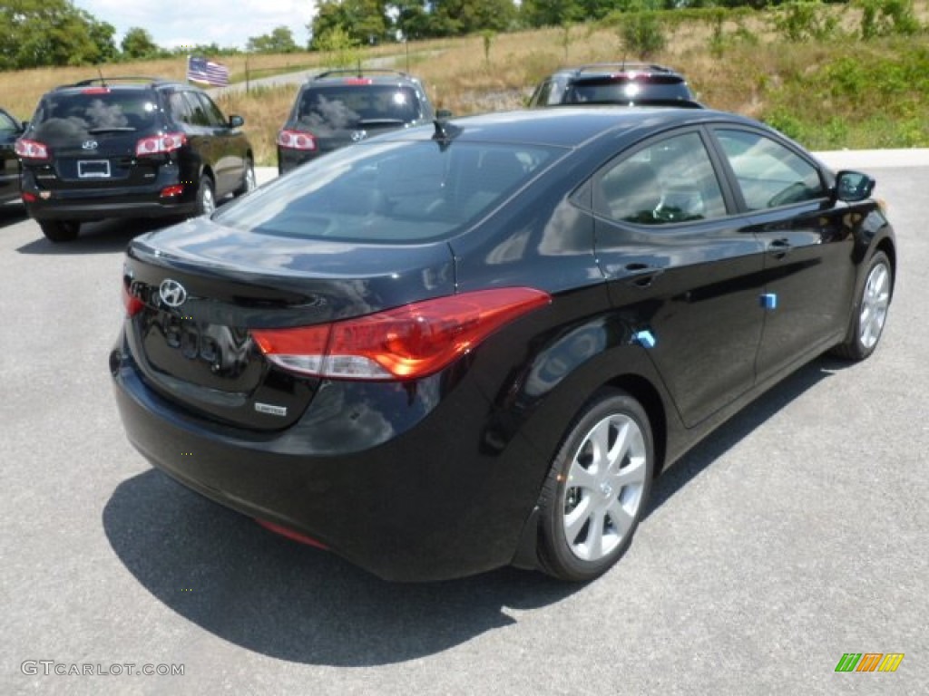 2013 Elantra Limited - Black / Black photo #7