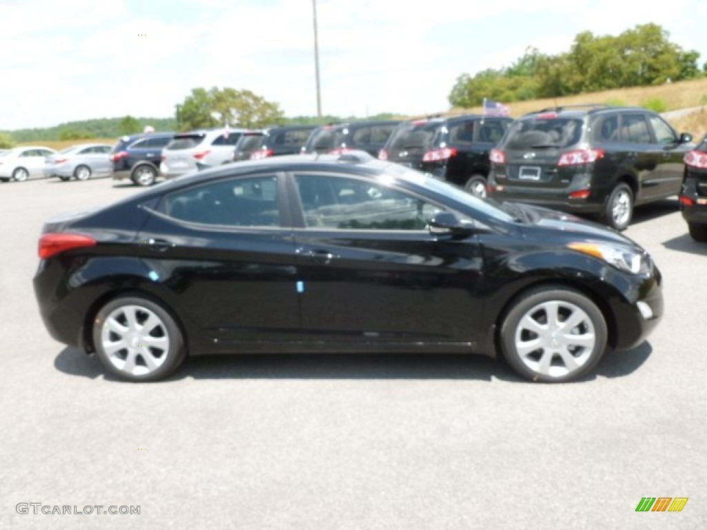 2013 Elantra Limited - Black / Black photo #8