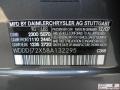 368: Flint Grey Metallic 2008 Mercedes-Benz CLS 550 Color Code