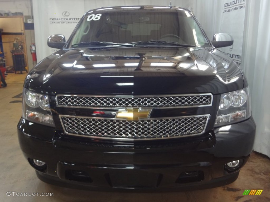 2008 Suburban 1500 LTZ 4x4 - Black / Ebony photo #2