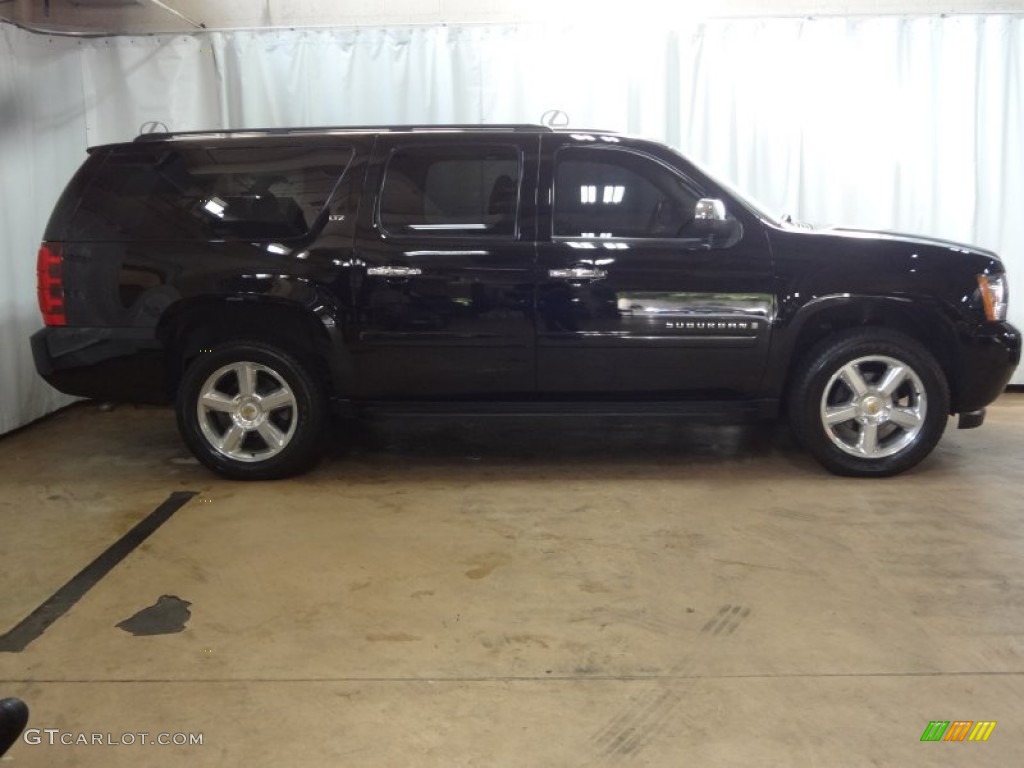 2008 Suburban 1500 LTZ 4x4 - Black / Ebony photo #3