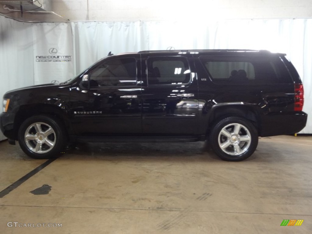 2008 Suburban 1500 LTZ 4x4 - Black / Ebony photo #6
