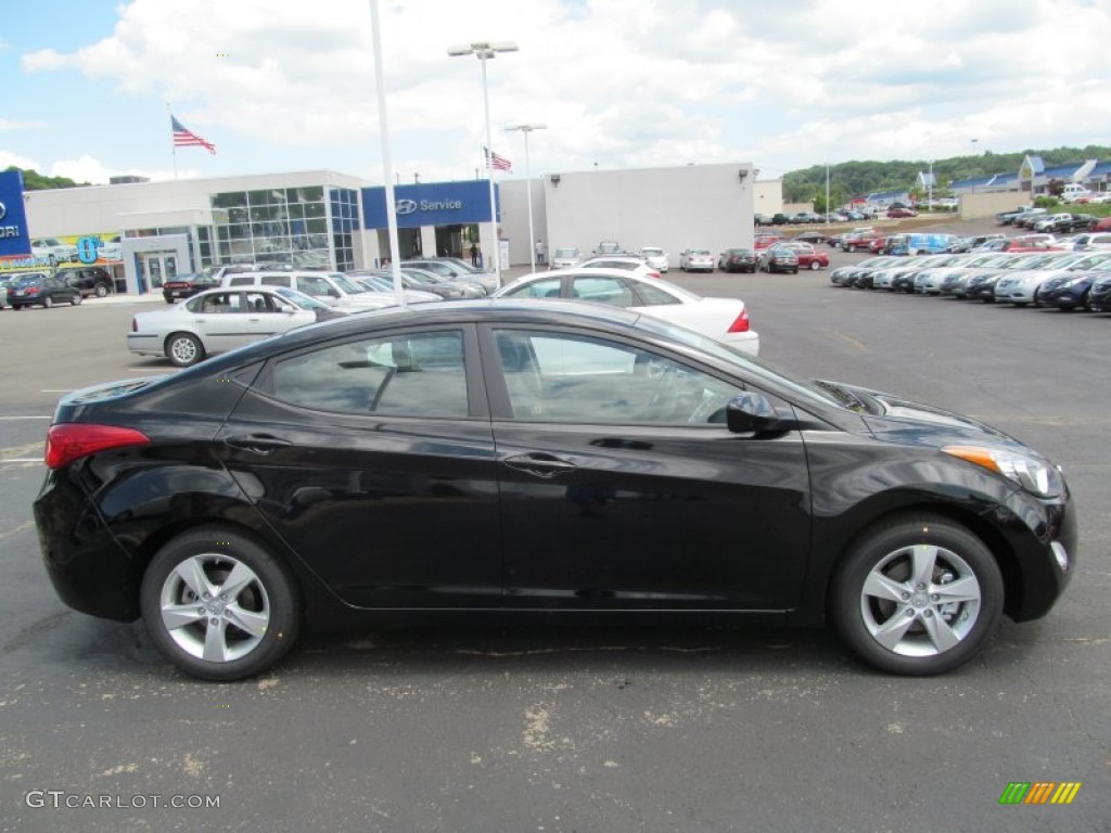2013 Elantra GLS - Black / Gray photo #2