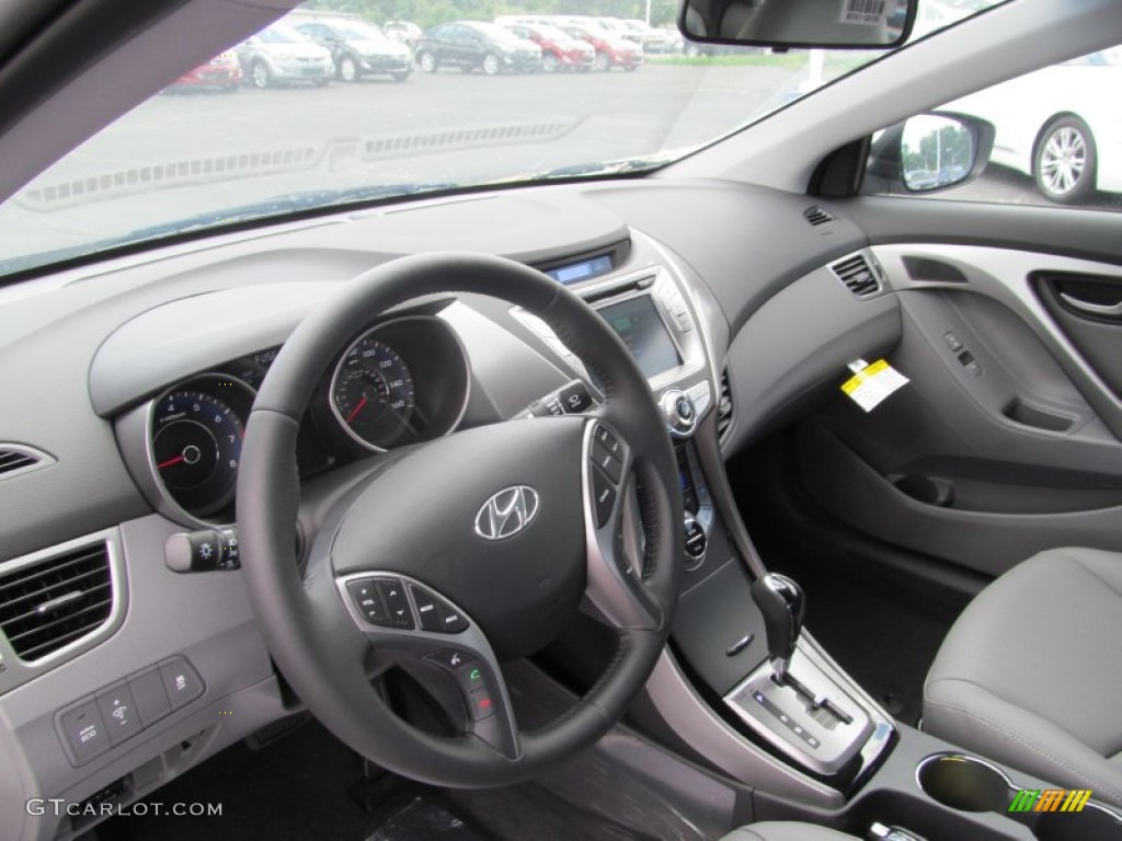 2013 Elantra Limited - Shimmering Air Silver / Gray photo #7