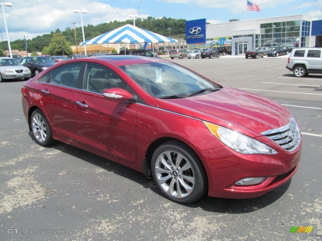 2013 Sonata Limited 2.0T - Sparkling Ruby / Camel photo #1