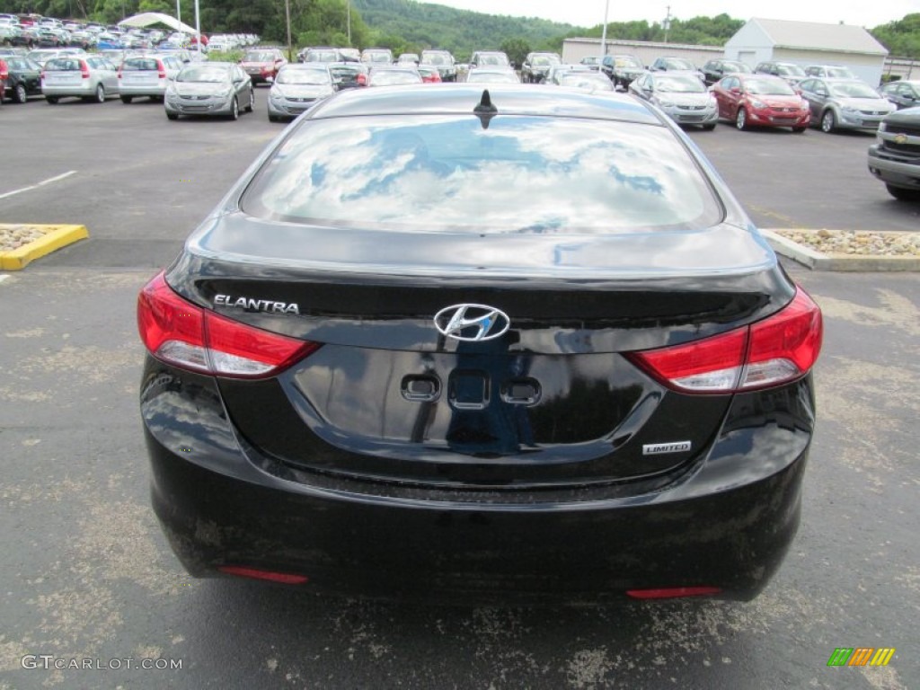 2013 Elantra Limited - Midnight Black / Black photo #4