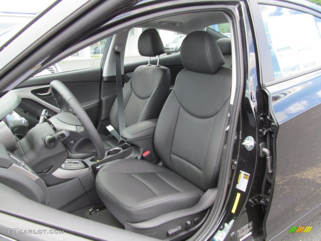 2013 Elantra Limited - Midnight Black / Black photo #5