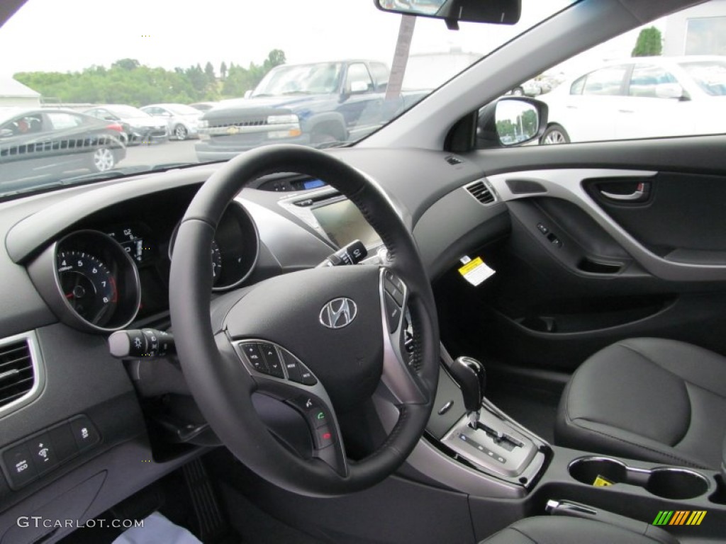 2013 Elantra Limited - Midnight Black / Black photo #7