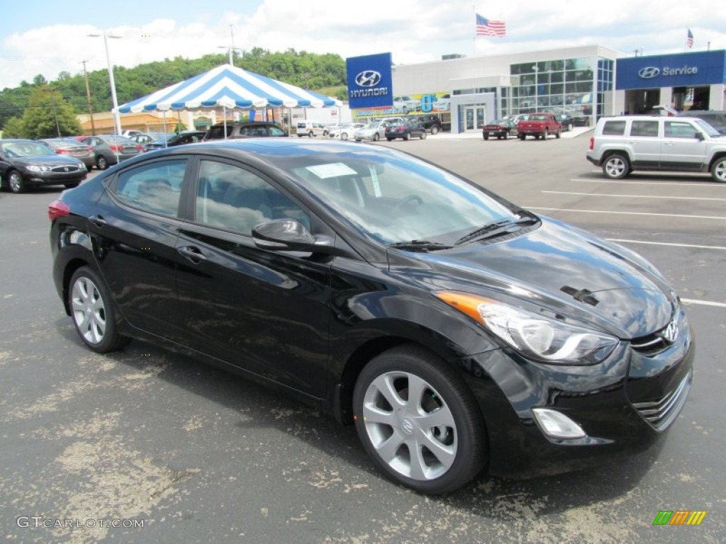 2013 Elantra Limited - Black / Gray photo #1