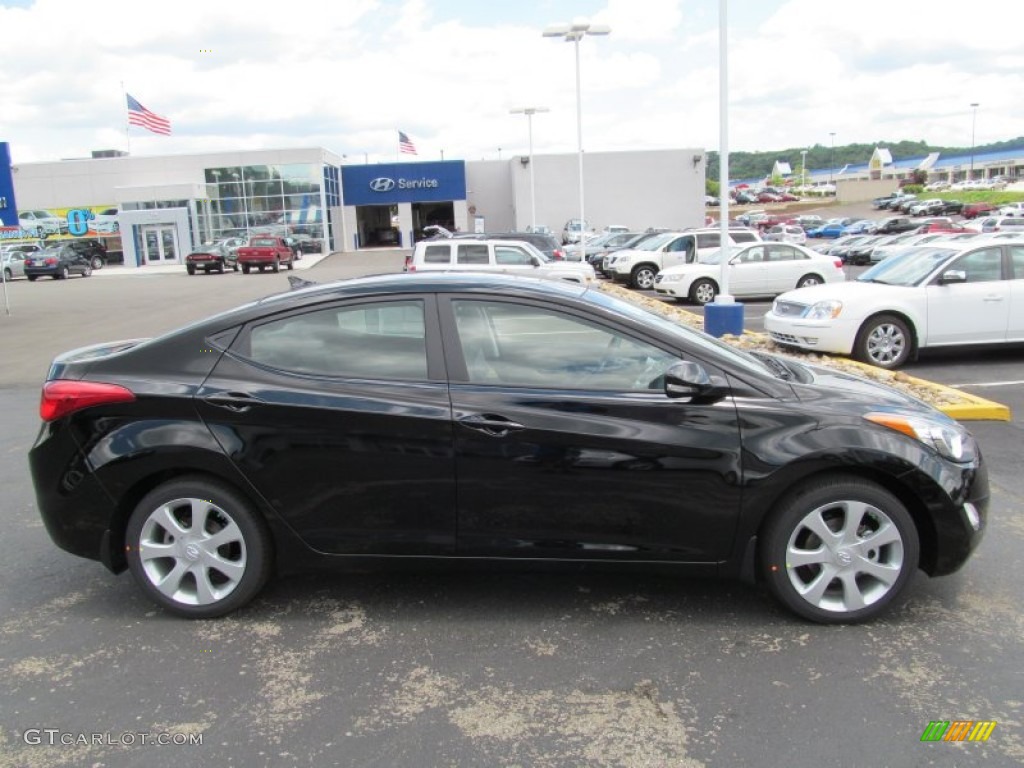 2013 Elantra Limited - Black / Gray photo #2
