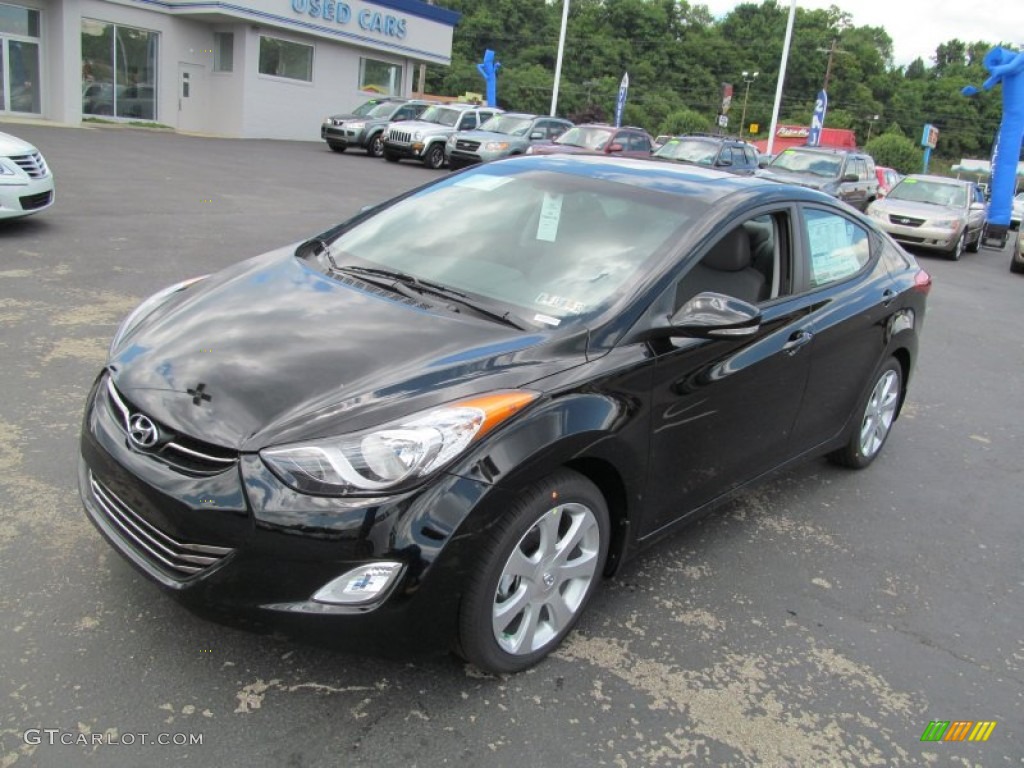 2013 Elantra Limited - Black / Gray photo #4