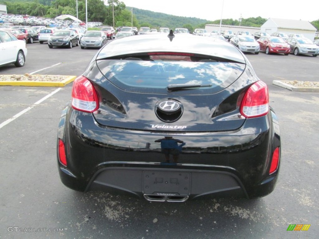 2012 Veloster  - Ultra Black / Black photo #4